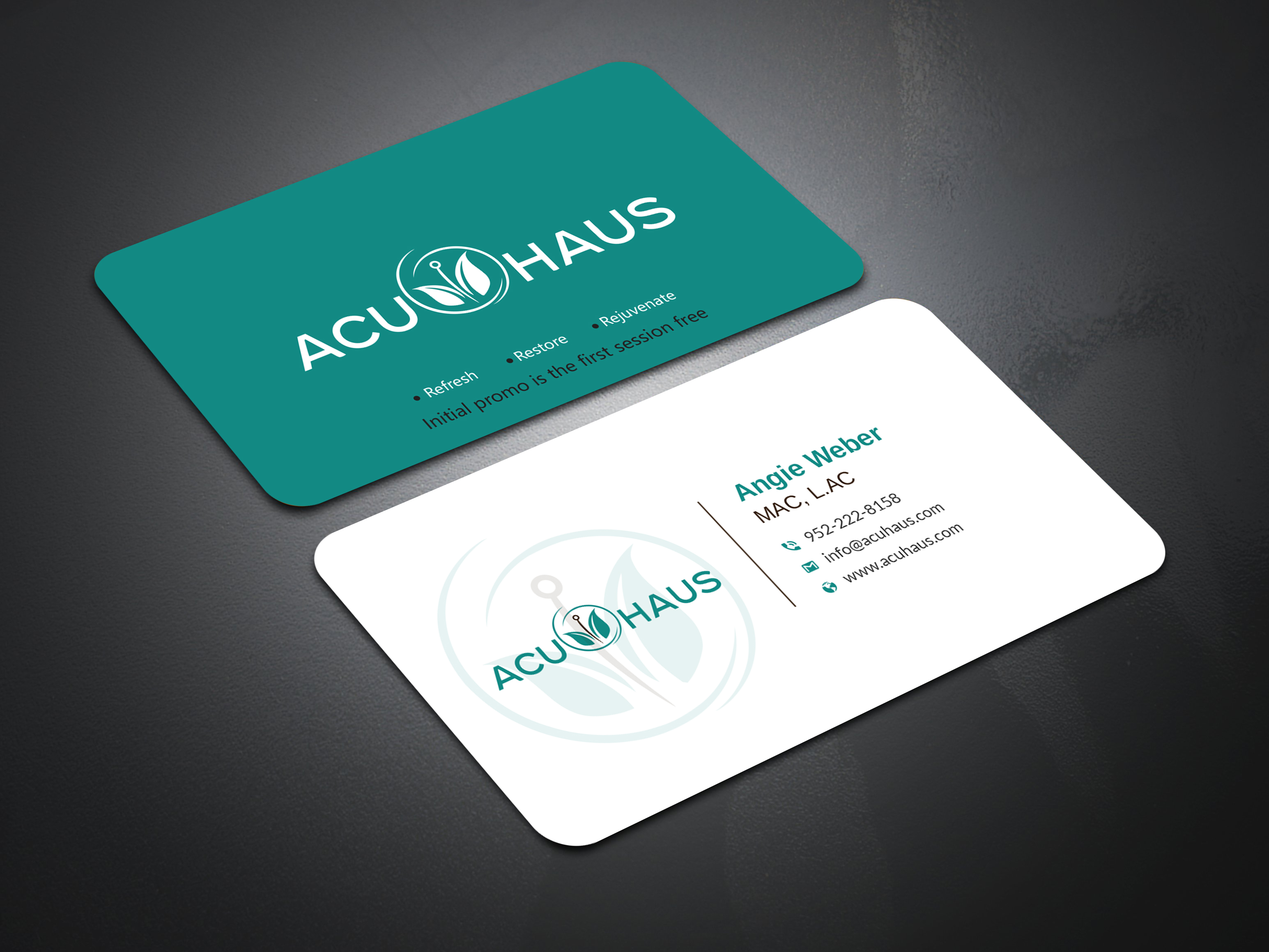 Diseño de Tarjeta de Presentación por Uttom 2 para AcuHaus | Diseño #21804966