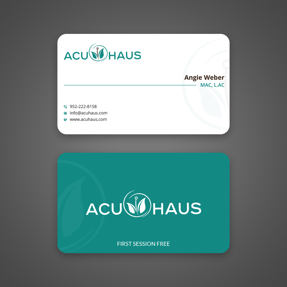 Diseño de Tarjeta de Presentación por Uttom 2 para AcuHaus | Diseño #21815140