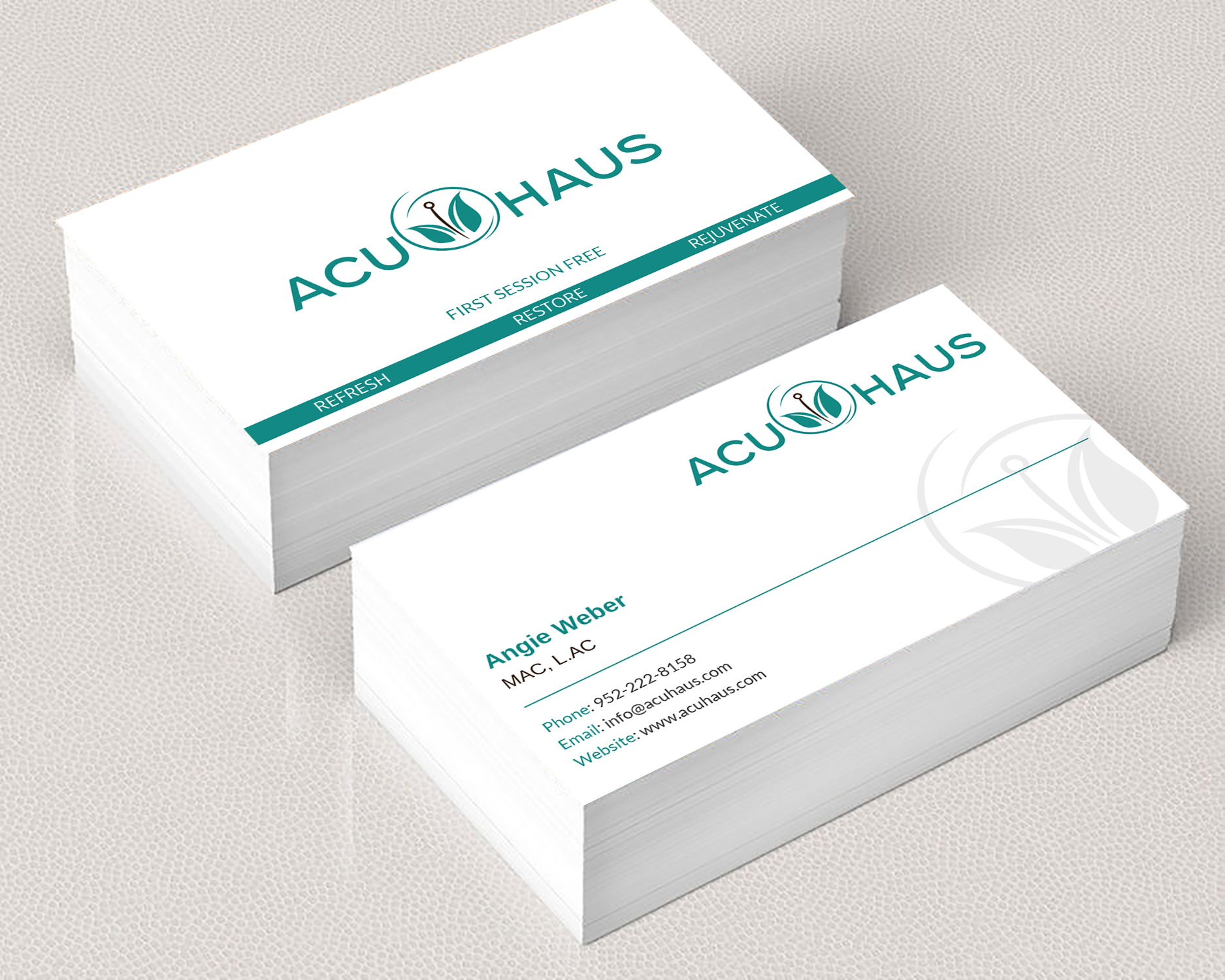 Business Card Design by Uttom 2 for AcuHaus | Design #21826387