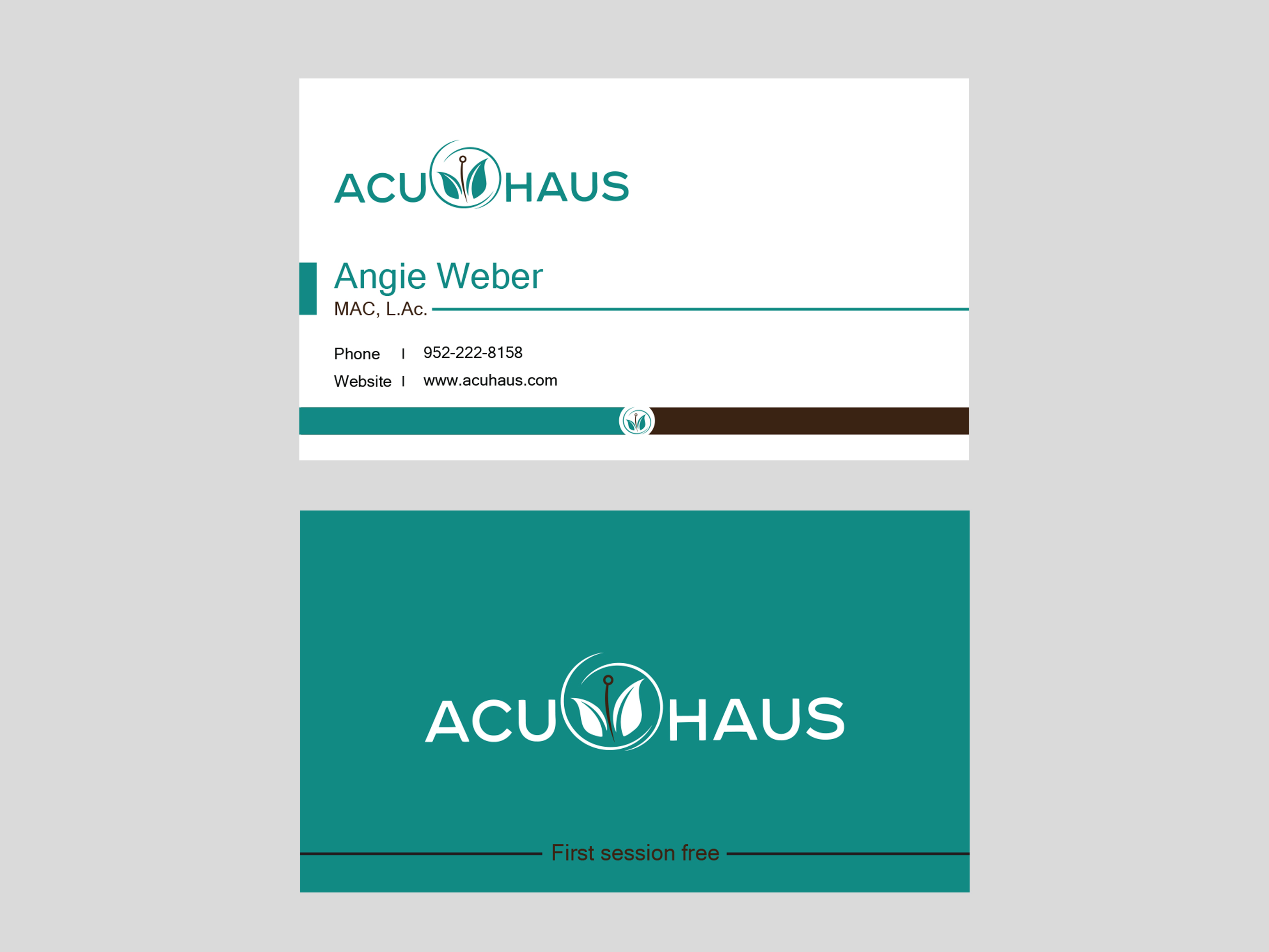 Business Card Design by Ekramul Hossen 2 for AcuHaus | Design #21816190