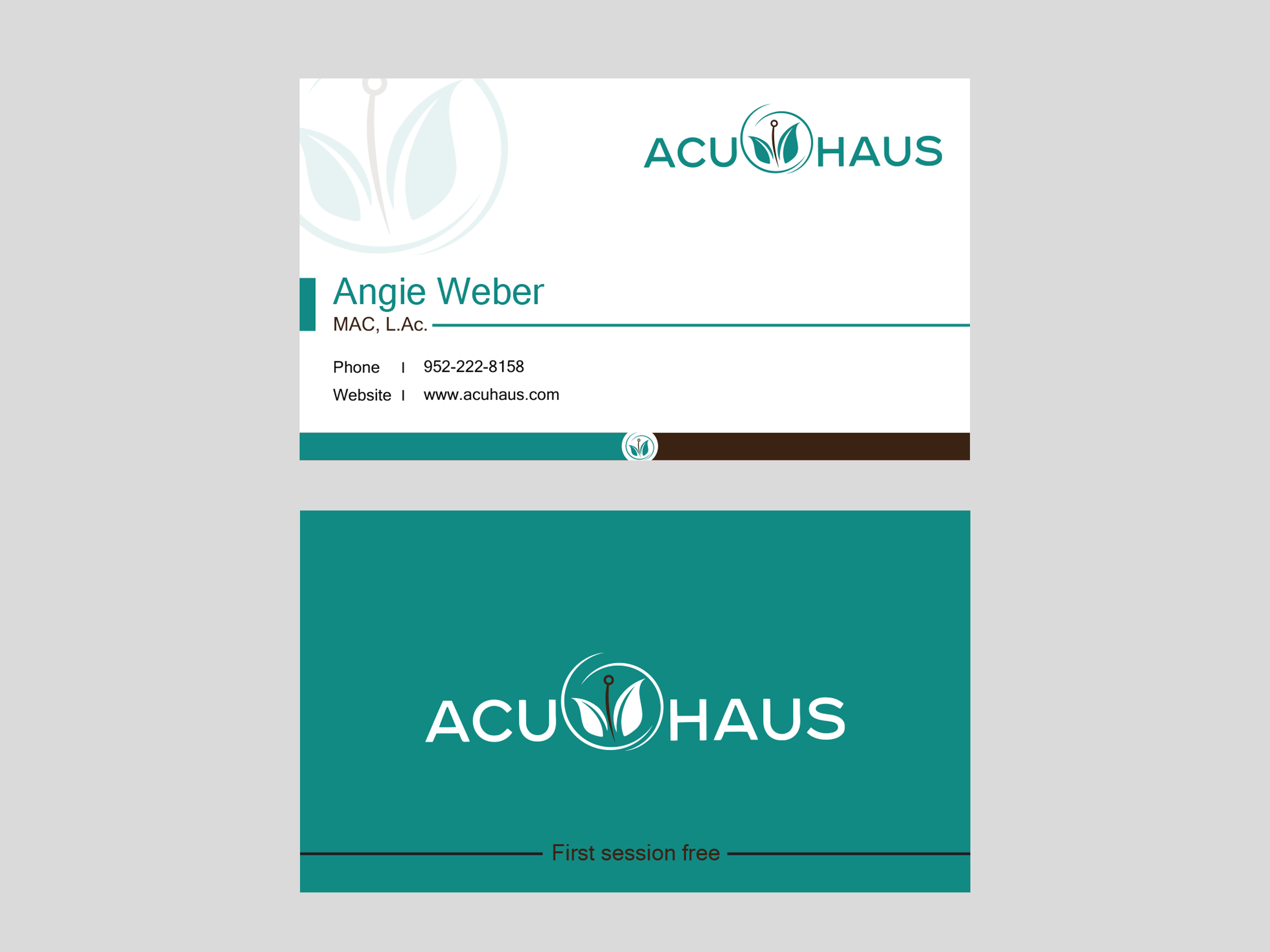 Business Card Design by Ekramul Hossen 2 for AcuHaus | Design #21816191