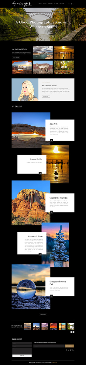 Canadian Geographic Published Photographer Website | Web Design by Da Miracle