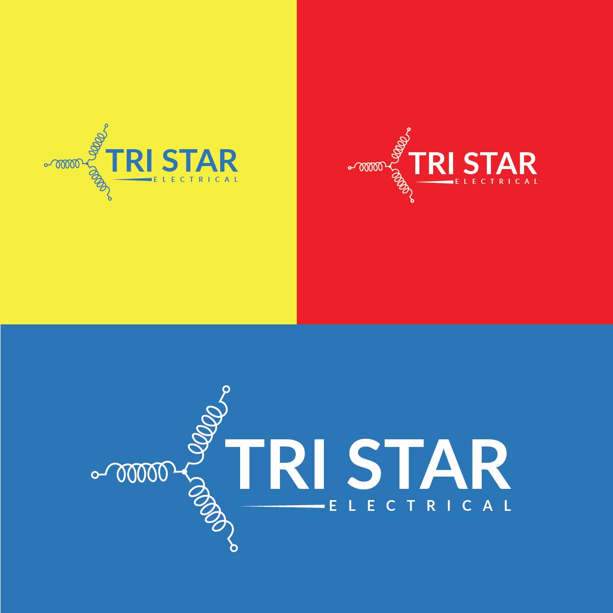 Logo Design by **INCREDIBLEDESIGNERS** for Tri Star Electrical | Design #21816045