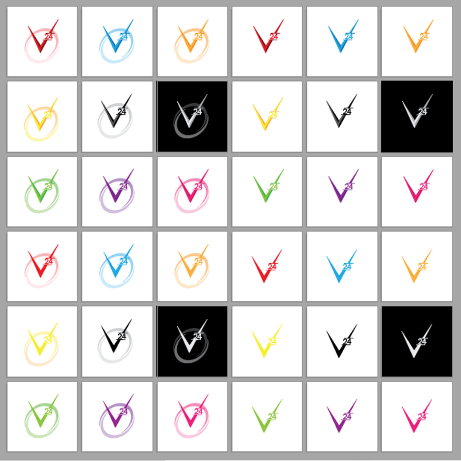 Logo Design by GenArt for V 24 | Design #21819891