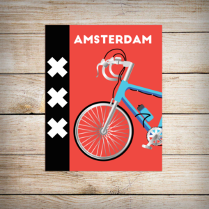 Amsterdam Flag Design for a phone ring holder | Graphic Design by Taya Bright