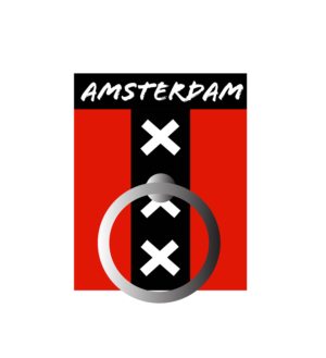 Amsterdam Flag Design for a phone ring holder | Graphic Design by IndreDesign