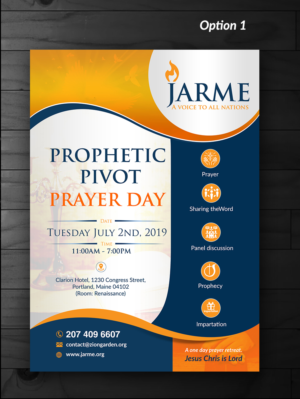 Flyer for the Prophetic Pivot Prayer Day | Diseño de Flyer por innovative earth
