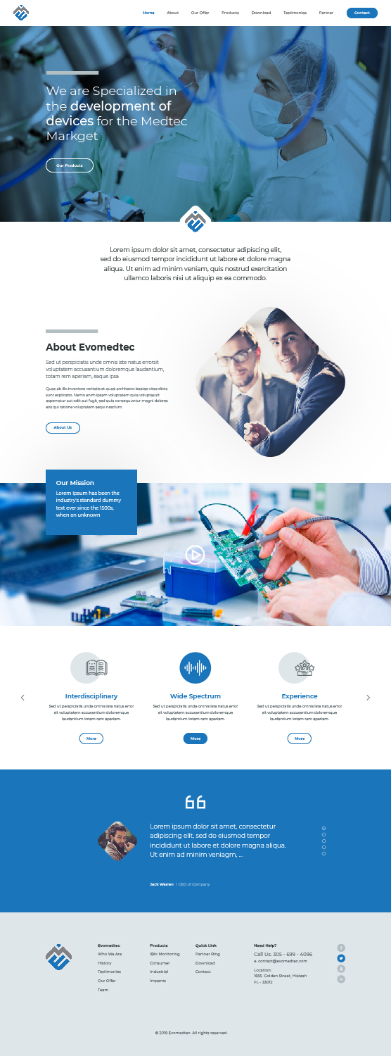 Web Design by Ved Web Services for Evolution MedTec | Design #21831045