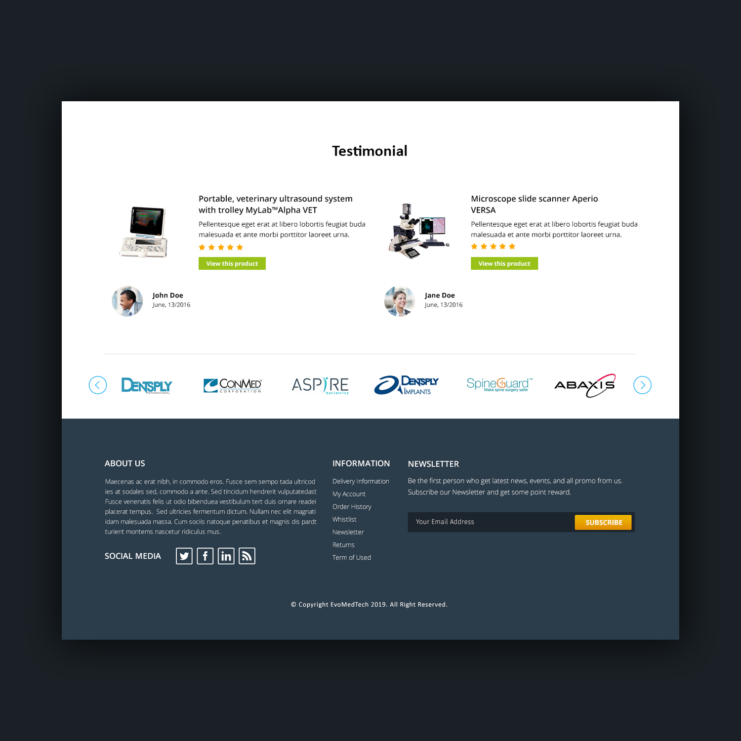Web-Design von matthewfariz für Evolution MedTec | Design #21826570