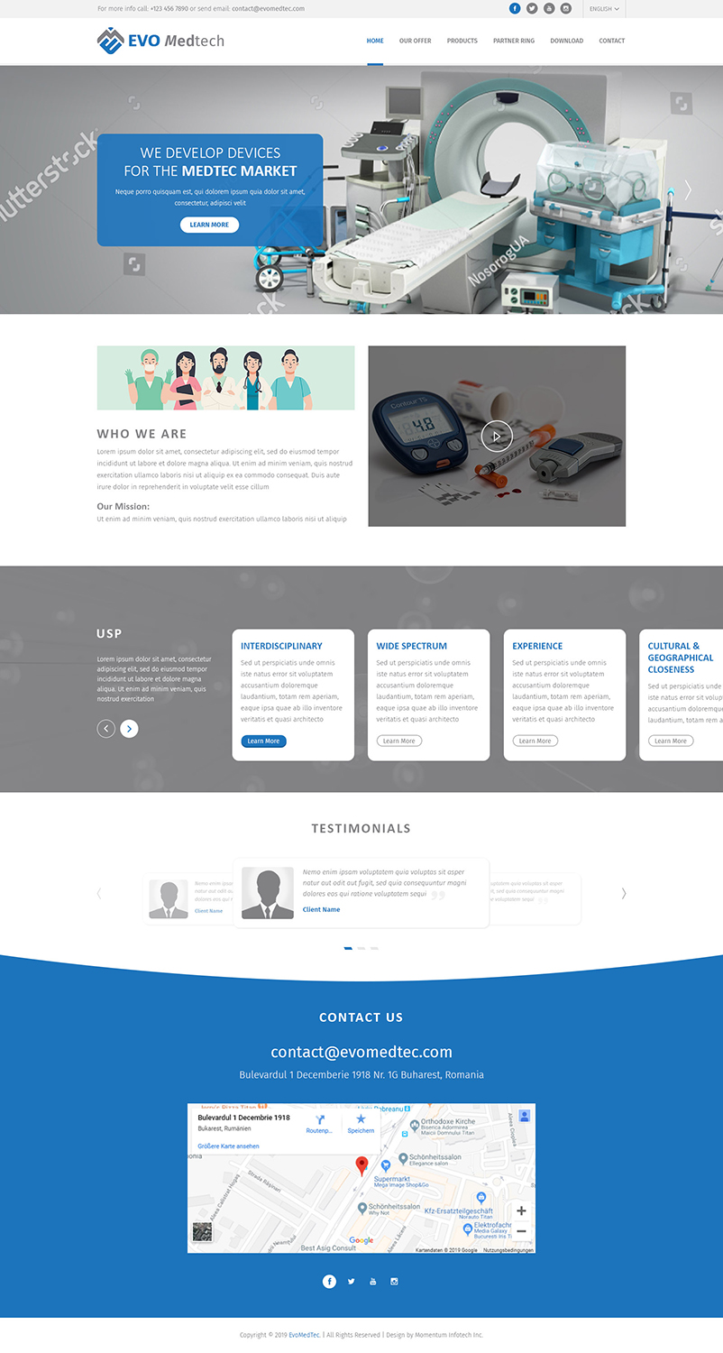 Web Design par Grewal pour Evolution MedTec | Design #21838279