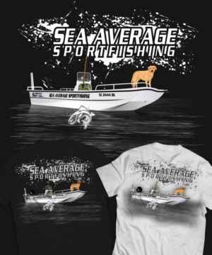 Sea Average Sportfishing T-shirt Logo design | T-Shirt-Design von YERR®