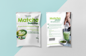 Korean Matcha - Zip Lock Bag, Daily Shot | Design Graphique par Riv.
