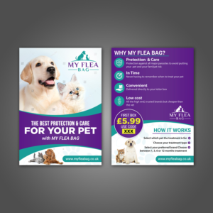 Printed Promo Flyer for new pet business | Diseño de Flyer por aspiremedia