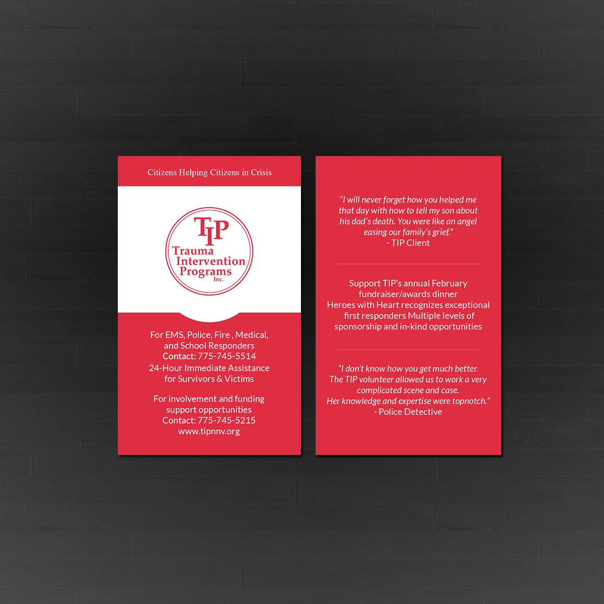 Business Card Design by Creations Box 2015 for TIP of Northern Nevada, Inc. | Design #21840240