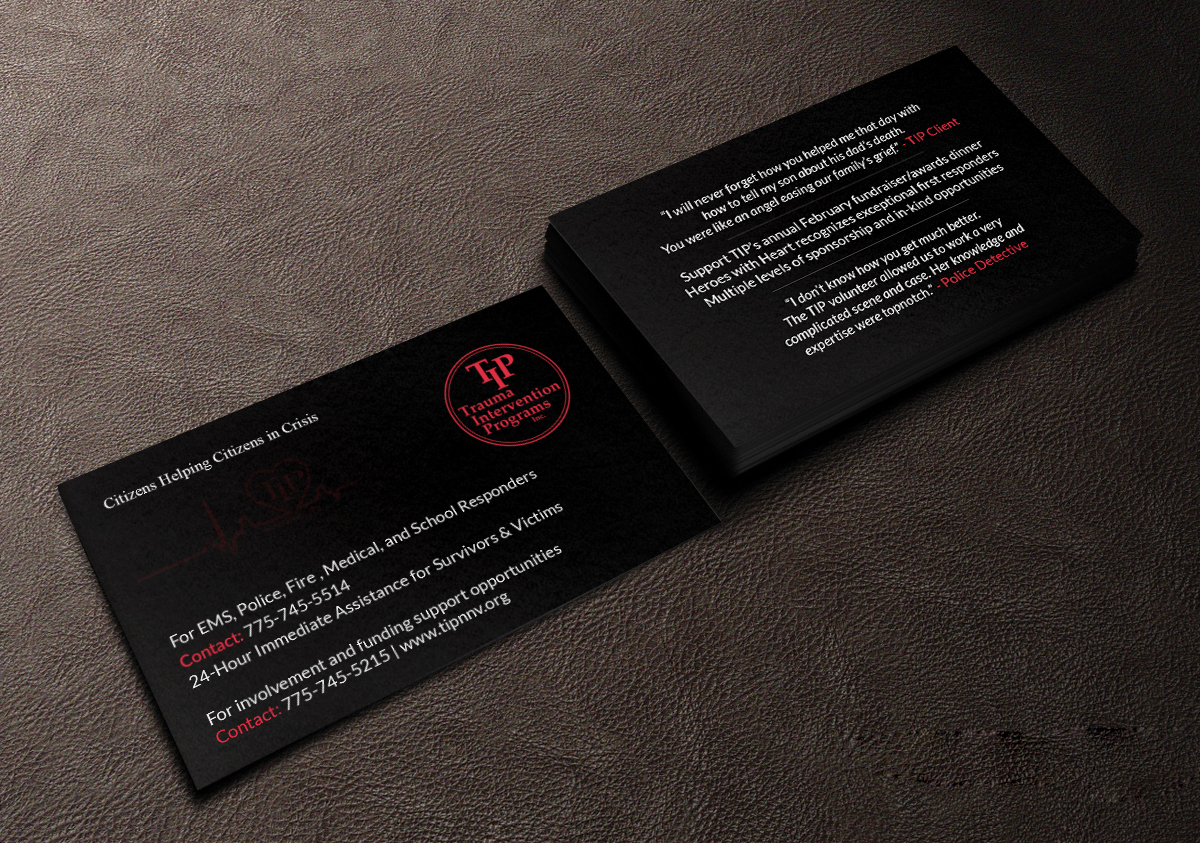 Business Card Design by Creations Box 2015 for TIP of Northern Nevada, Inc. | Design #21840243