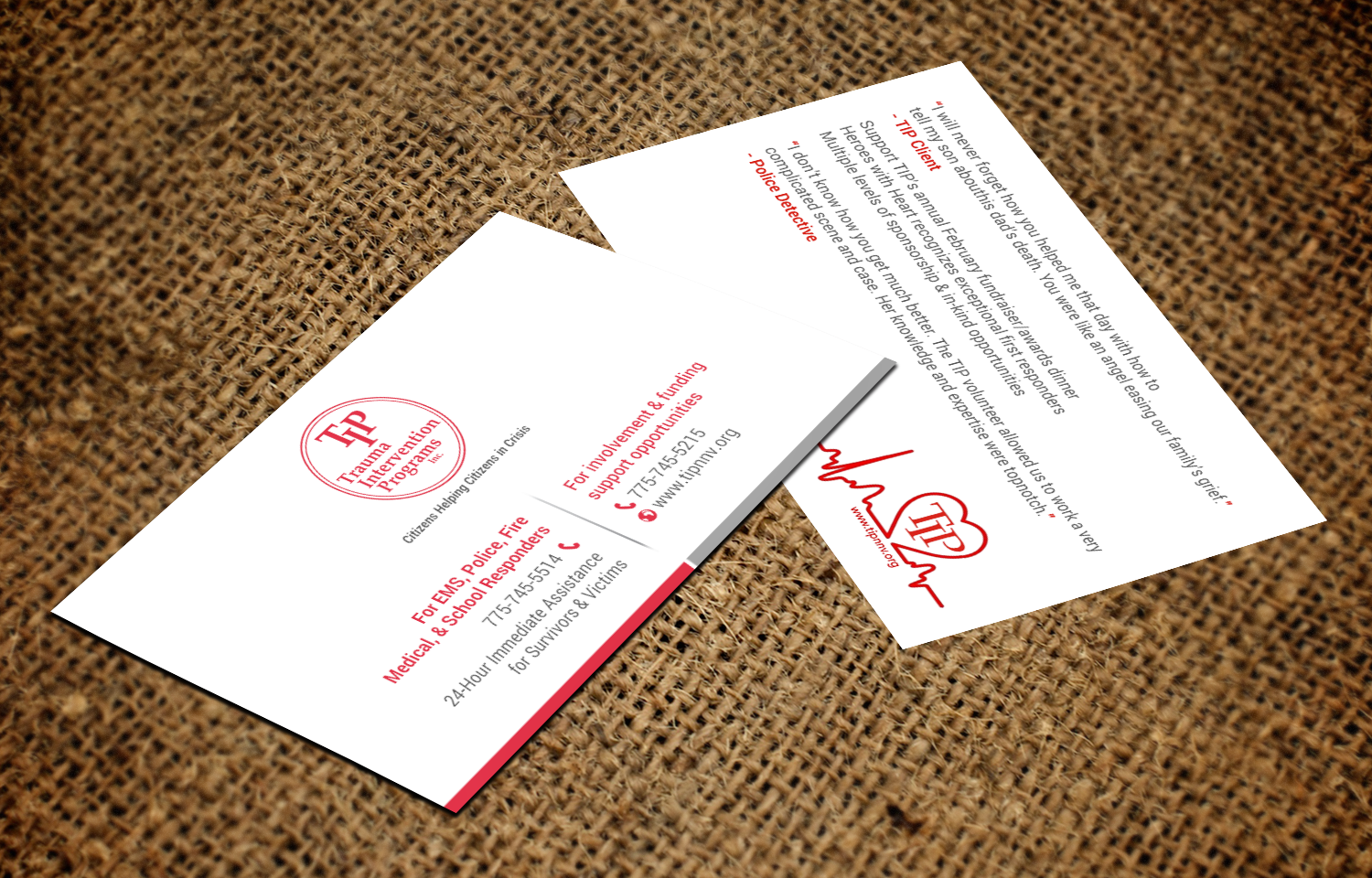 Business Card Design by chandrayaan.creative for TIP of Northern Nevada, Inc. | Design #21830916