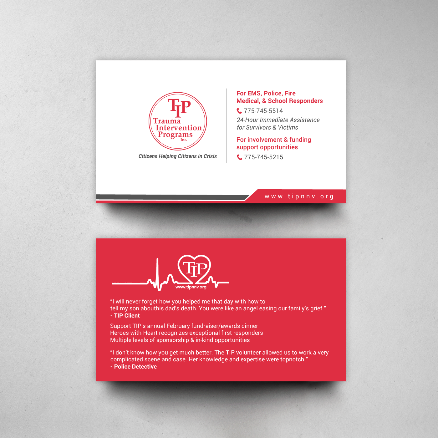 Business Card Design by chandrayaan.creative for TIP of Northern Nevada, Inc. | Design #21830922