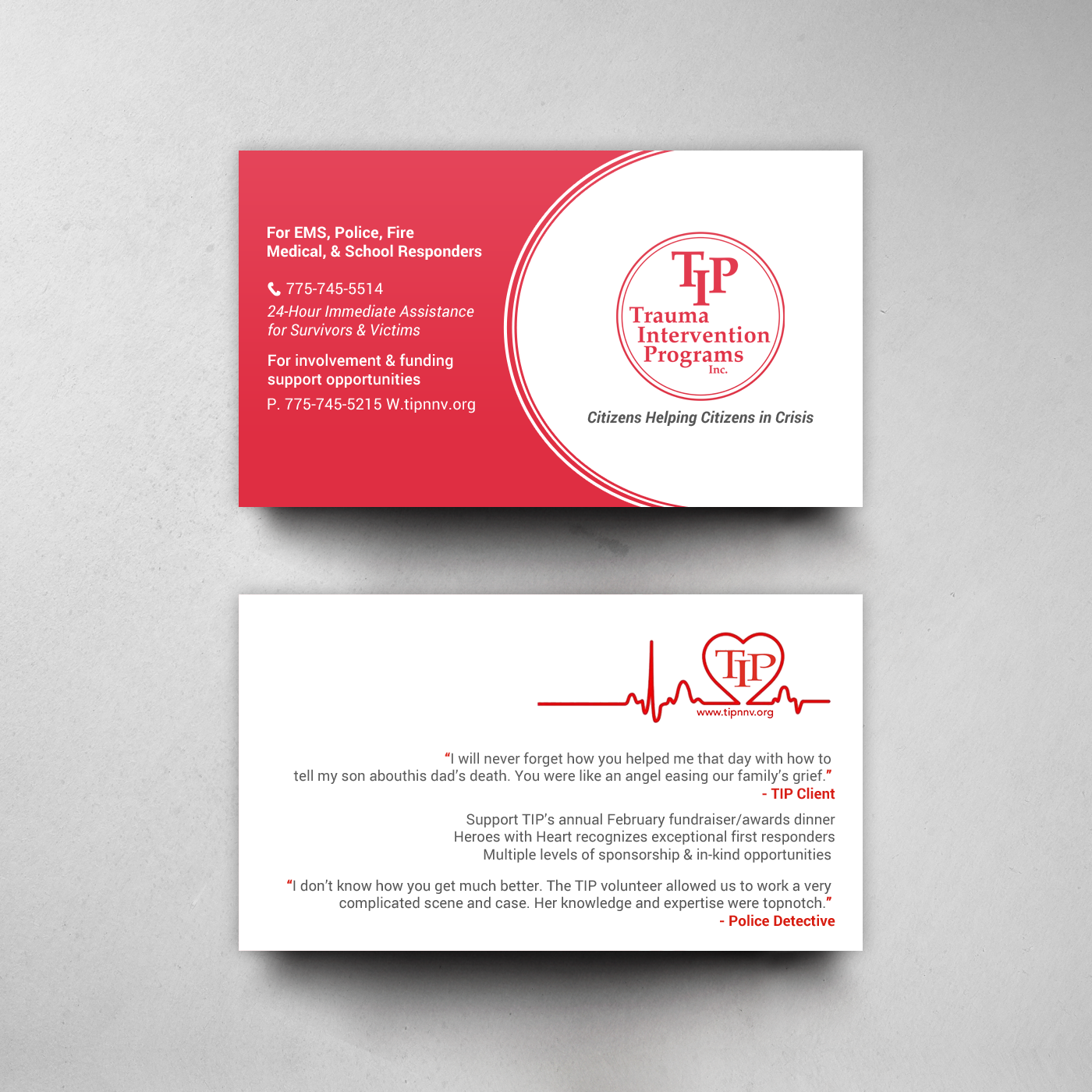 Business Card Design by chandrayaan.creative for TIP of Northern Nevada, Inc. | Design #21830923