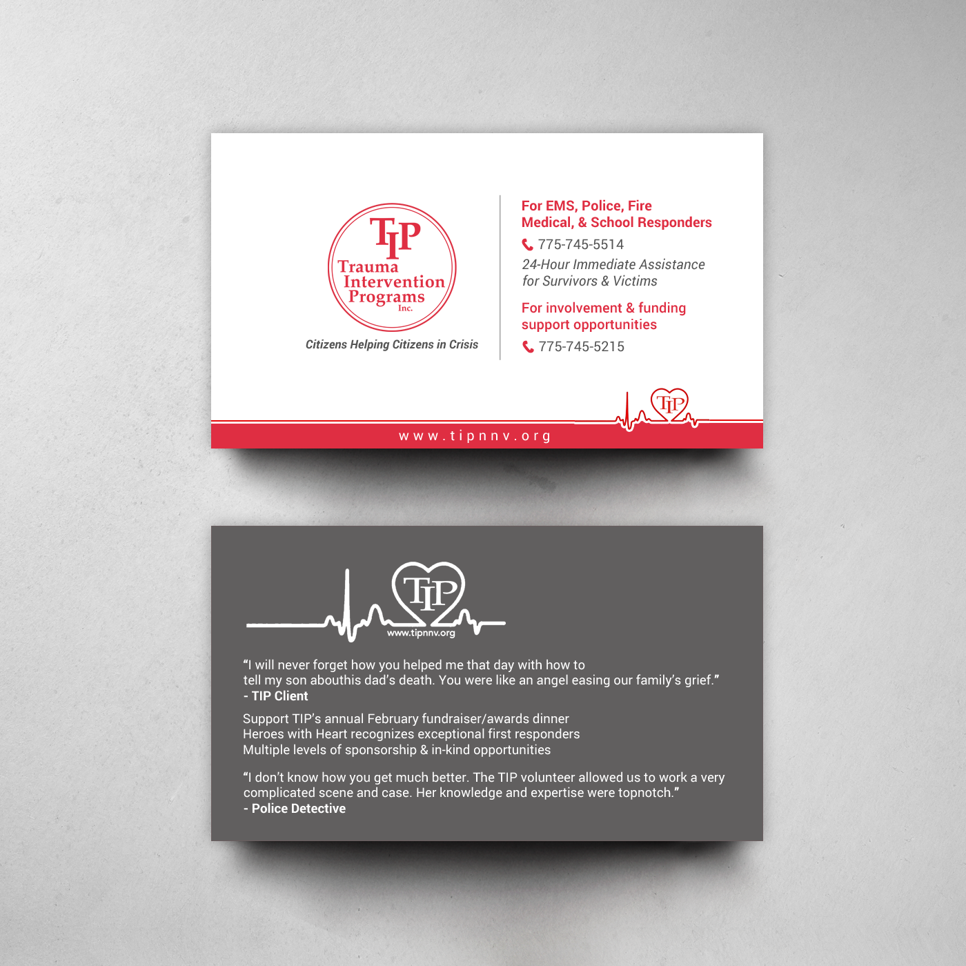 Business Card Design by chandrayaan.creative for TIP of Northern Nevada, Inc. | Design #21830929