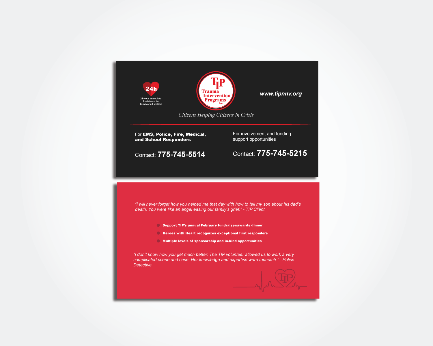 Business Card Design by titanium wings for TIP of Northern Nevada, Inc. | Design #21832057