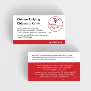 Business Card Design by Jessica-444 for TIP of Northern Nevada, Inc. | Design: #21834033