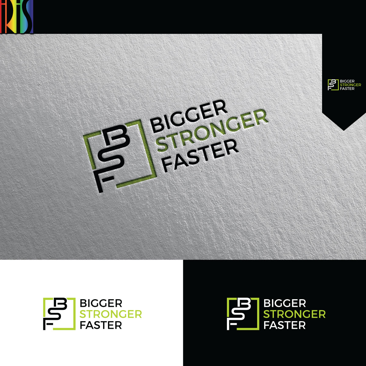 Logo Design by Iris 3 for Bigger Stronger Faster | Design #21830342
