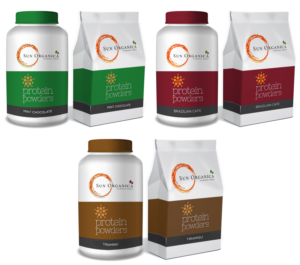 Plant based protein powders and bars in different flavors need a packaging design | Design Emballage par wiesnu.adji