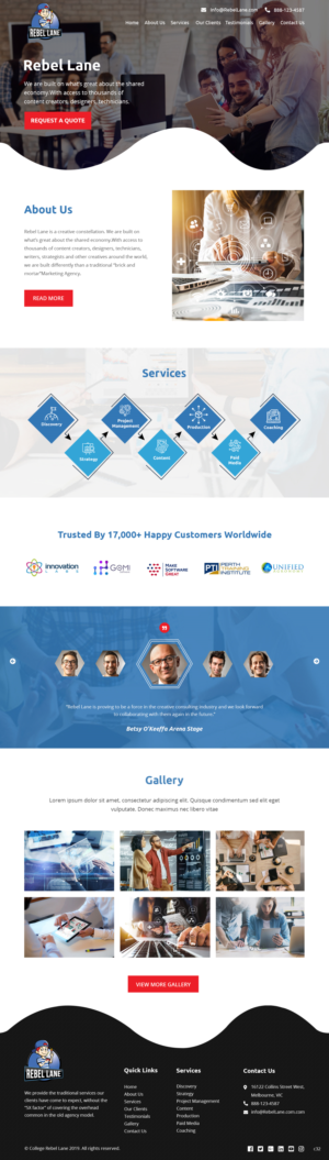 Web Design by pb for Rebel Lane | Design: #21854306