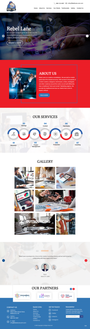 Web Design by pb for Rebel Lane | Design: #21854317