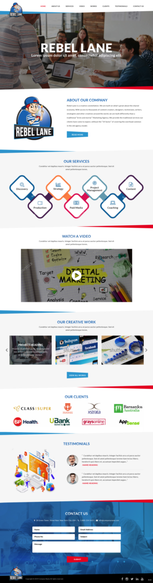 Web Design par pb pour Rebel Lane | Design : #21854320