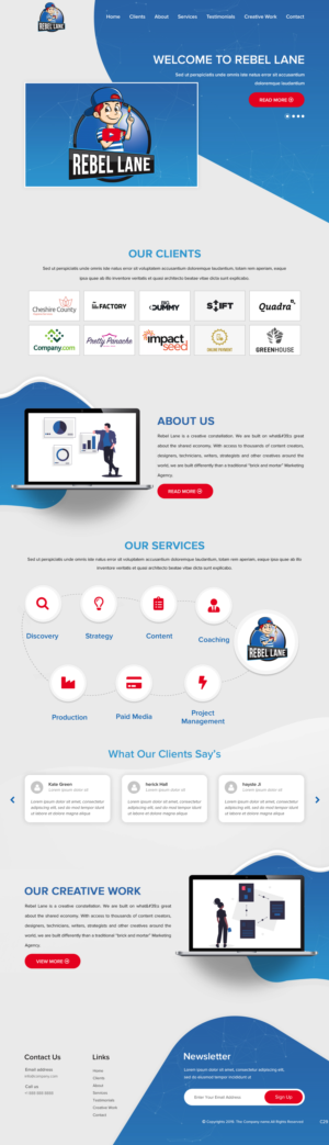 Web Design par pb pour Rebel Lane | Design : #21865456