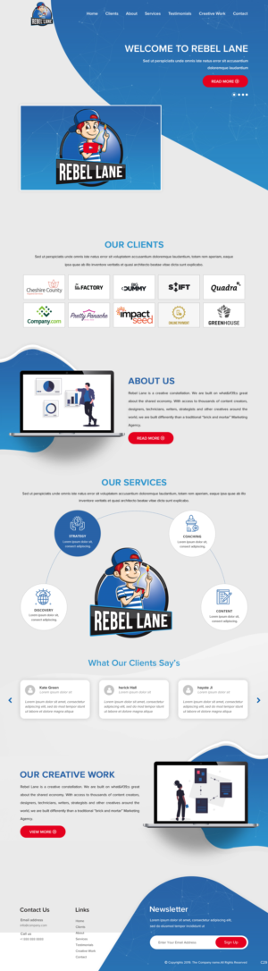 Web Design par pb pour Rebel Lane | Design : #21871354