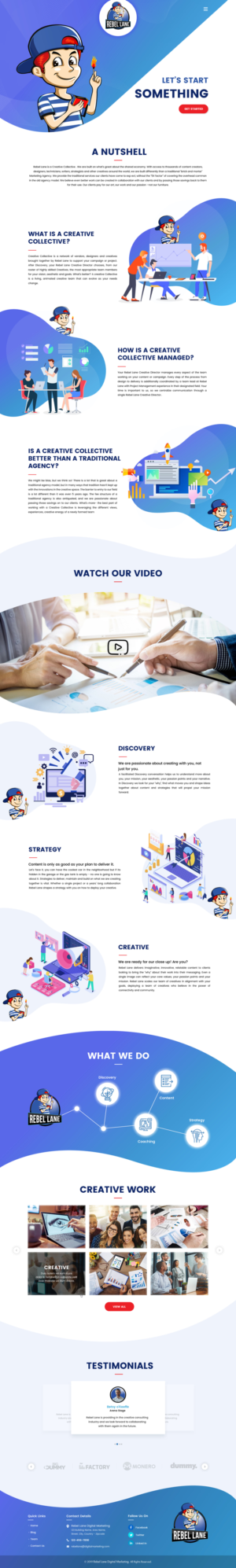 Rebel Lane Agency Website - Wordpress Web UPDATED BRIEF | Diseño Web por Sbss