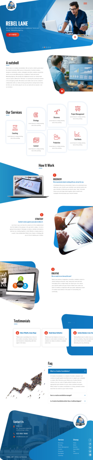 Web Design par rightway pour Rebel Lane | Design : #21854468
