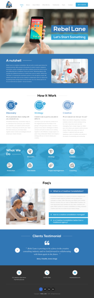 Web Design by rightway for Rebel Lane | Design: #21854476