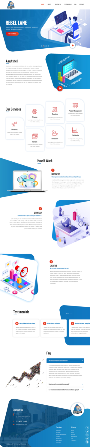 Web Design by rightway for Rebel Lane | Design: #21863168