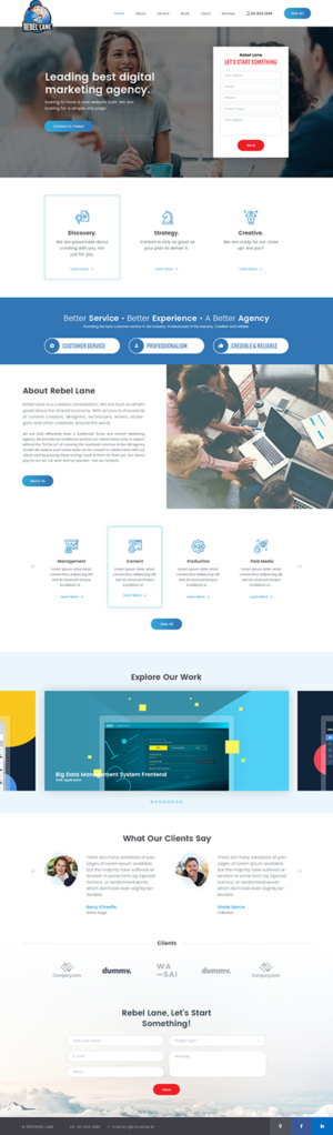 Web Design par Ved Web Services pour Rebel Lane | Design : #21853783
