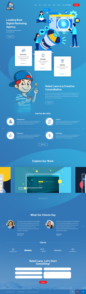 Rebel Lane Agency Website - Wordpress Web UPDATED BRIEF | Diseño Web por Ved Web Services