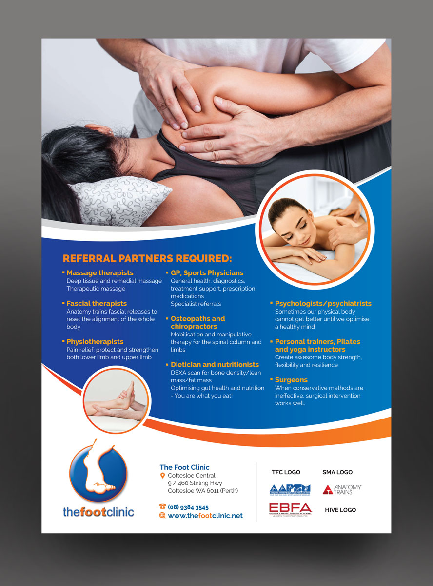Brochure Design by rkailas for The Foot Clinic | Design #21874754