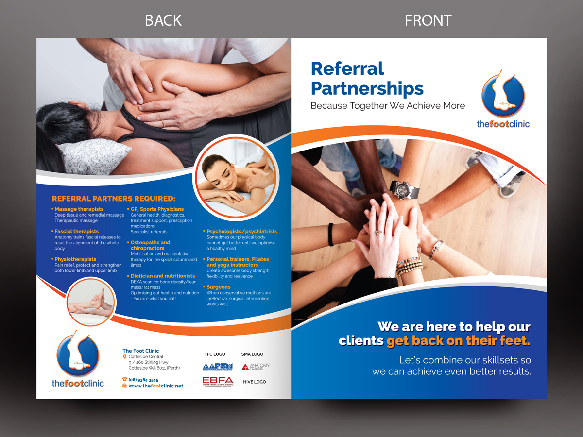 Brochure Design by rkailas for The Foot Clinic | Design #21890538