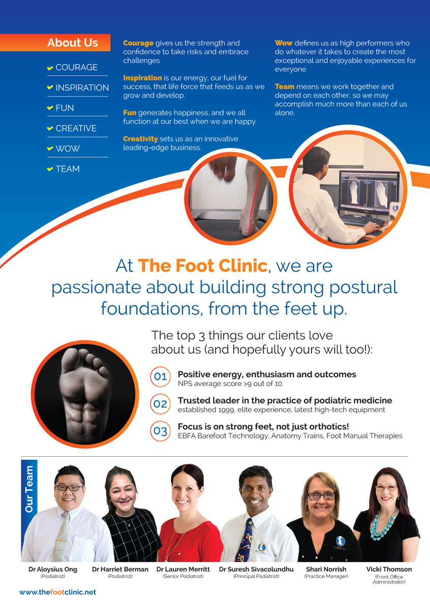 Brochure Design by rkailas for The Foot Clinic | Design #21904495