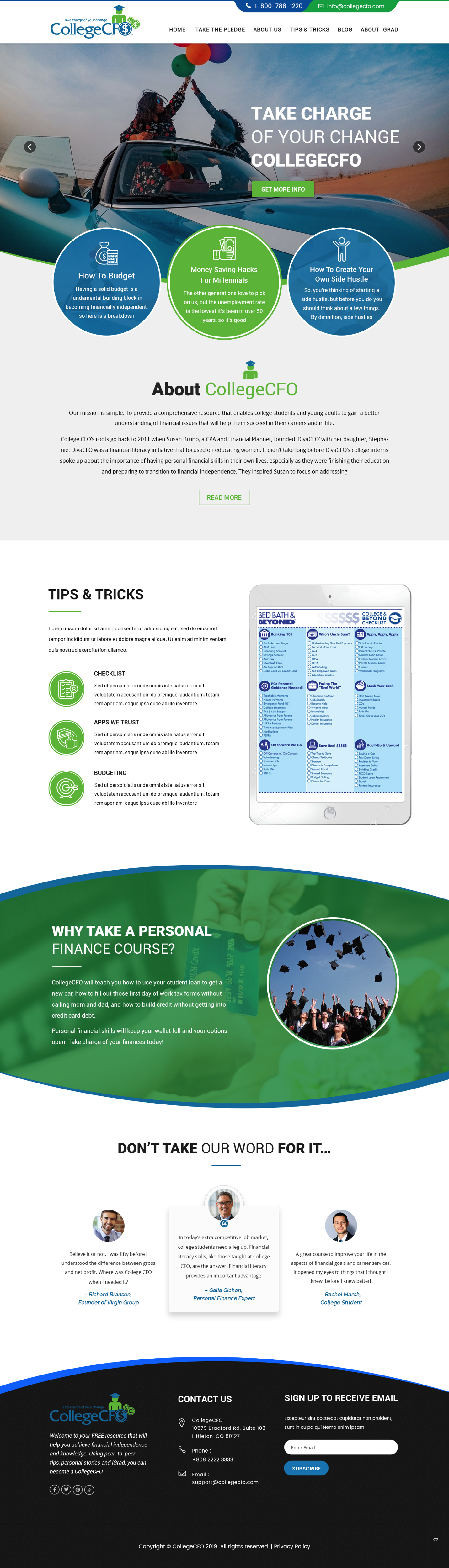 Wordpress Design by pb for CollegeCFO | Design #21843889