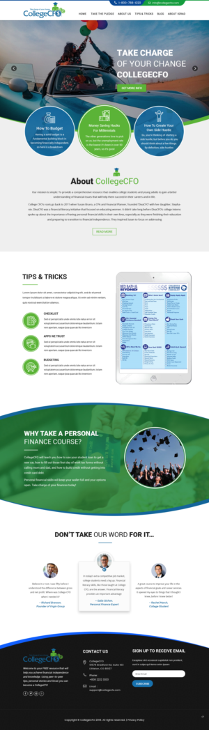 Wordpress Design by pb for CollegeCFO | Design: #21843889