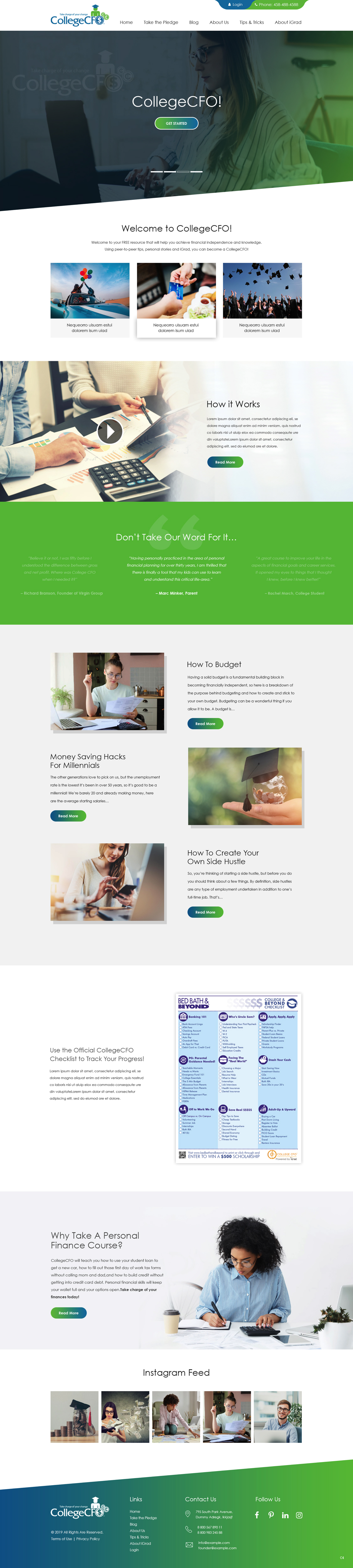 Wordpress Design by pb for CollegeCFO | Design #21843890