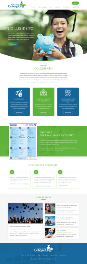 Wordpress Design by pb for CollegeCFO | Design: #21843891