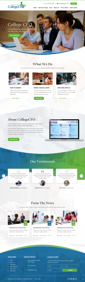 Wordpress Design by pb for CollegeCFO | Design: #21843893