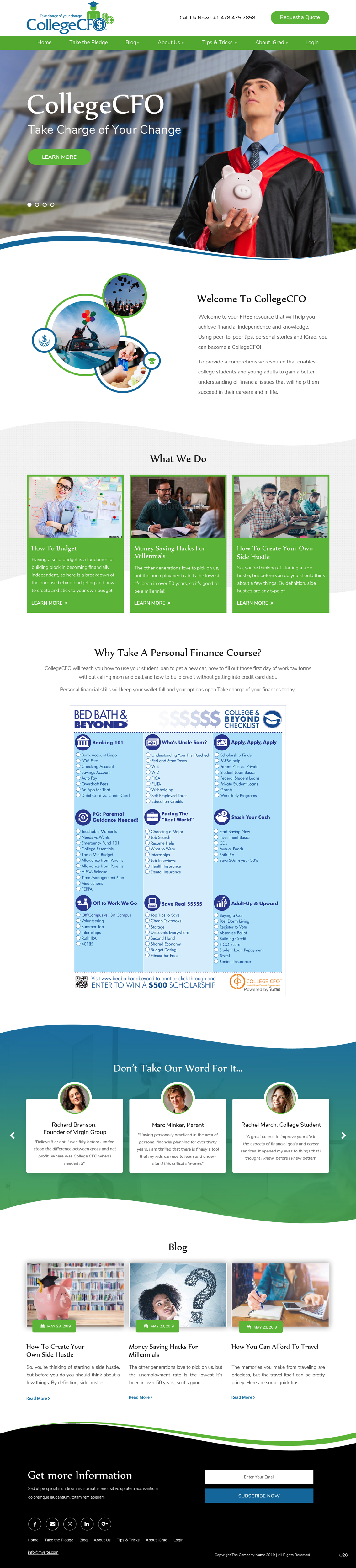 Wordpress Design by pb for CollegeCFO | Design #21843898