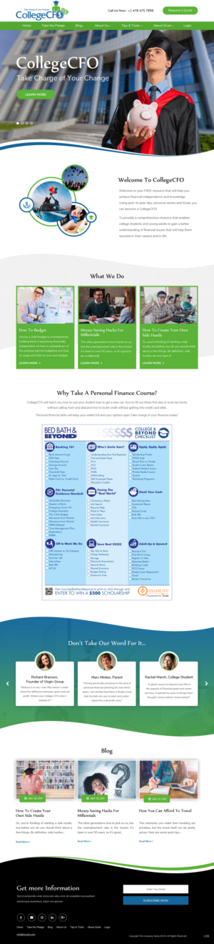 Wordpress Design by pb for CollegeCFO | Design: #21843898