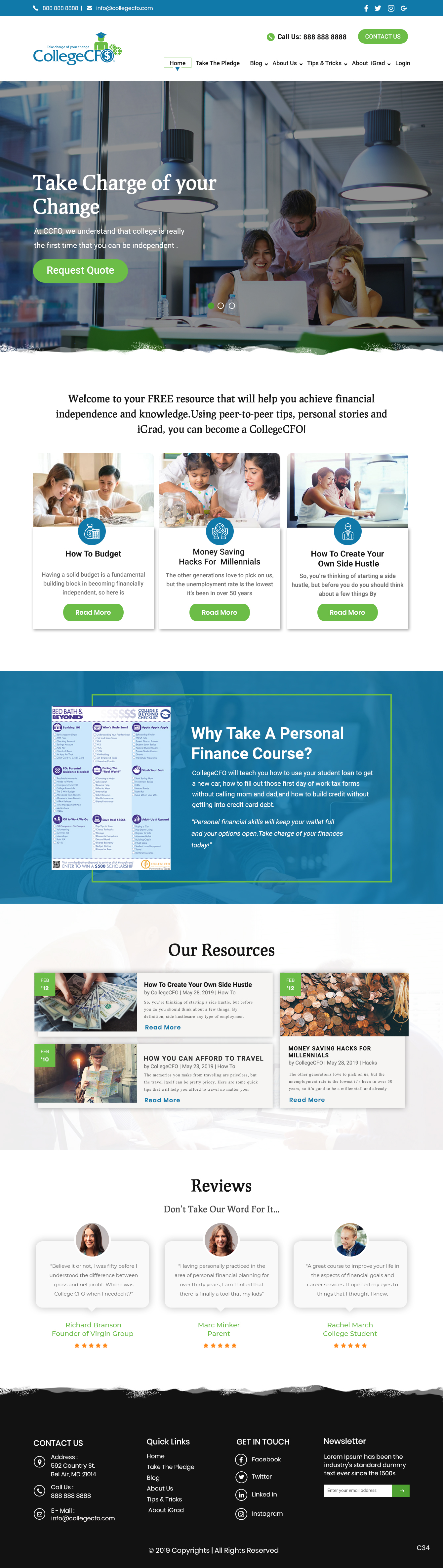Wordpress Design by pb for CollegeCFO | Design #21843899