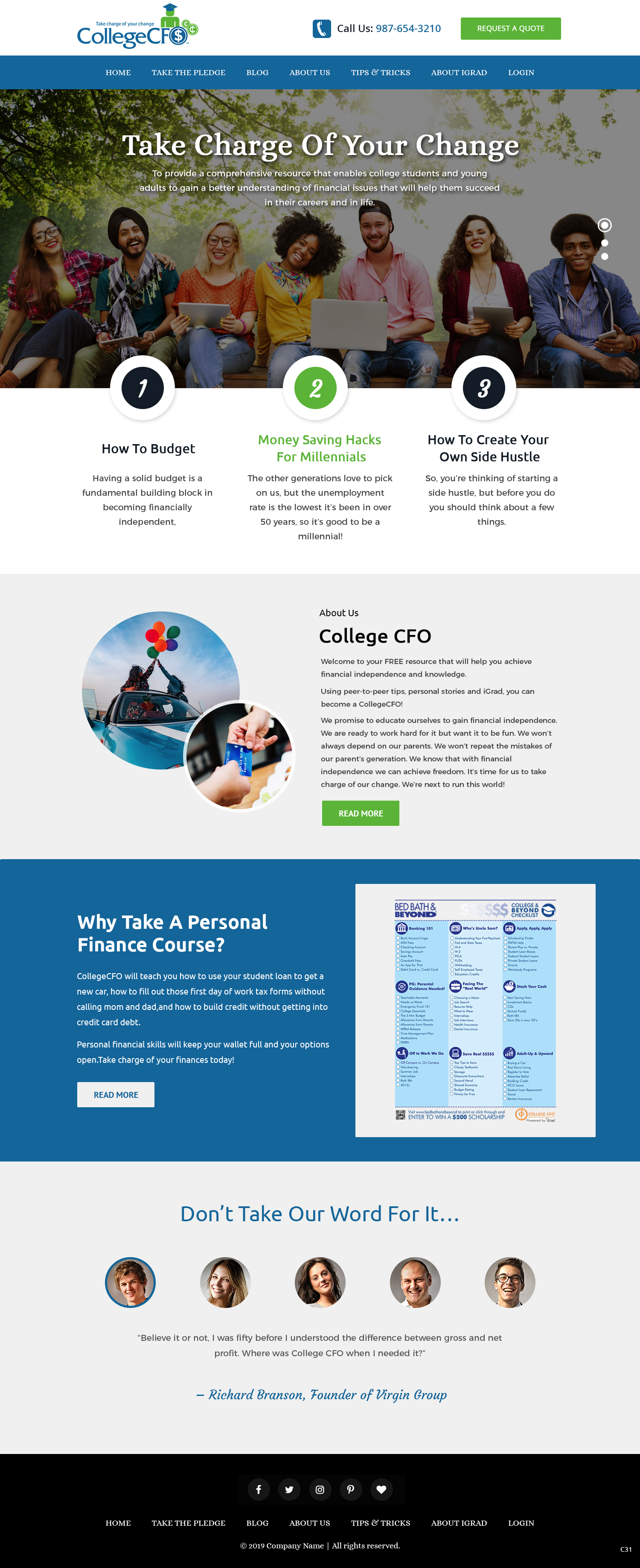 Wordpress Design by pb for CollegeCFO | Design #21843900